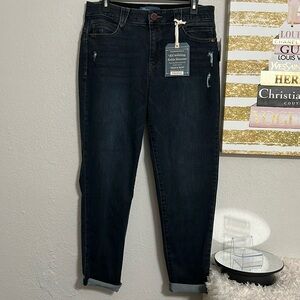Democracy Ab Solution Ankle Skimmer Jeans Dark Blue Size 12